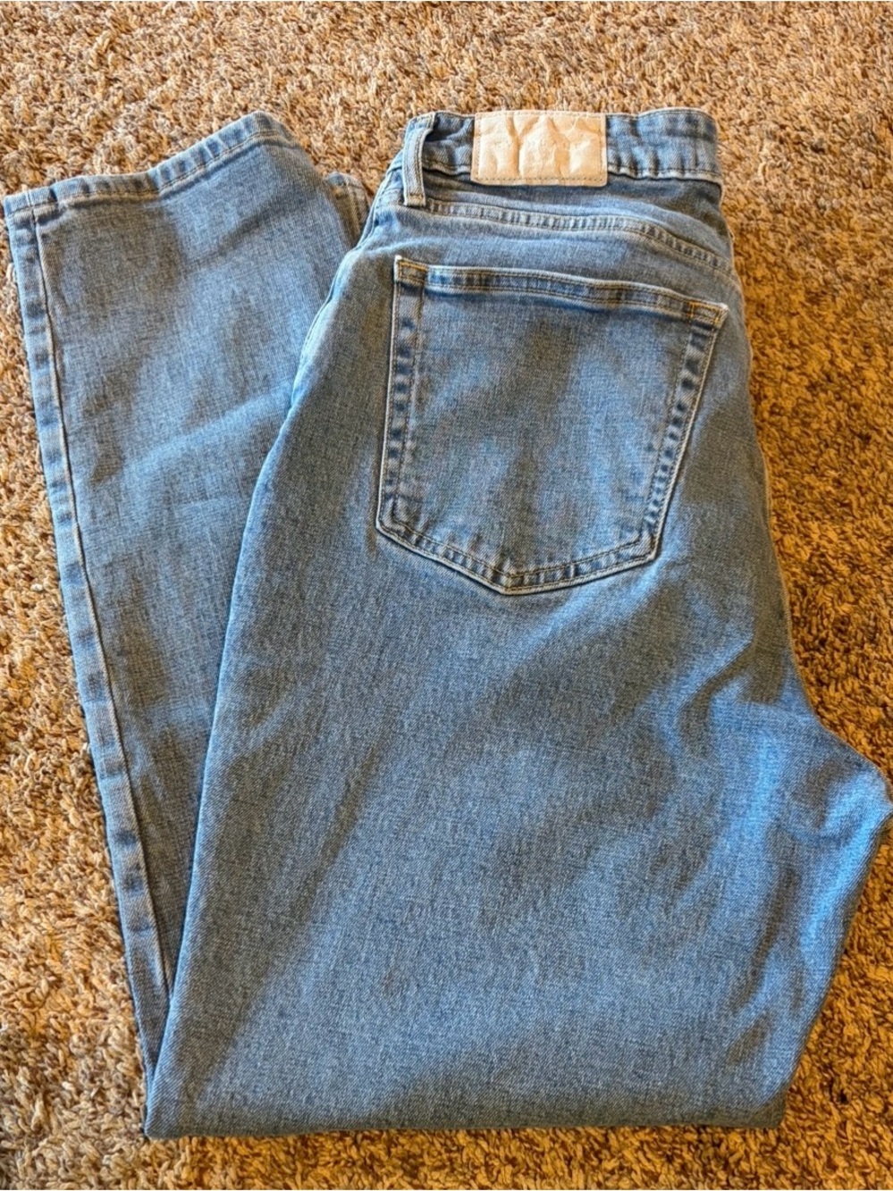 Everlane Light Blue High-Waist Straight Leg Jeans